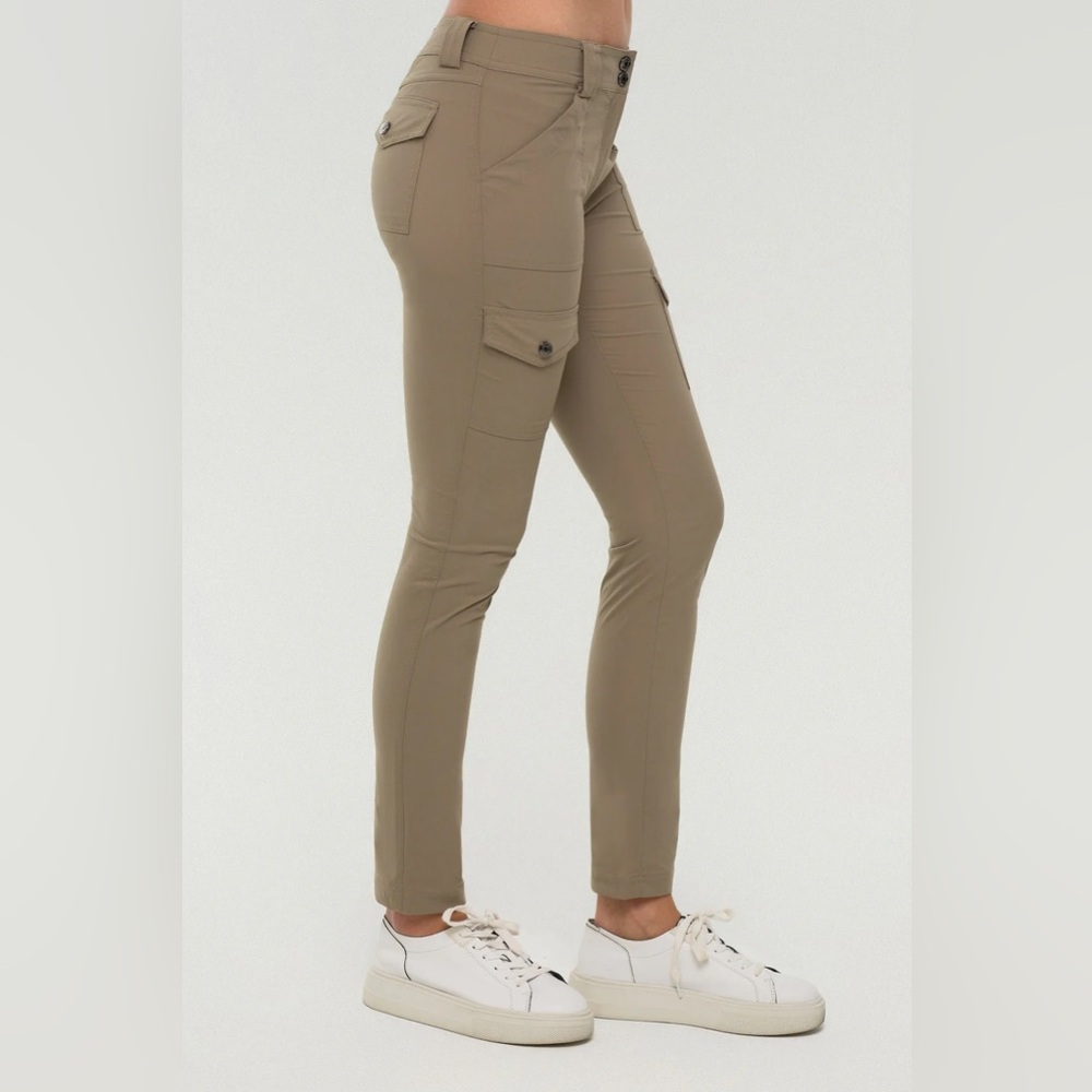 Anatomie The Kate Khaki Skinny Cargo Travel Slimming Stretch Chic Slim Pant XL - Picture 2 of 12